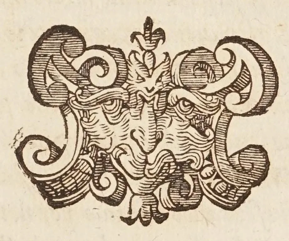An illustration from De' ragguagli di Parnaso, 1614, leaf 221