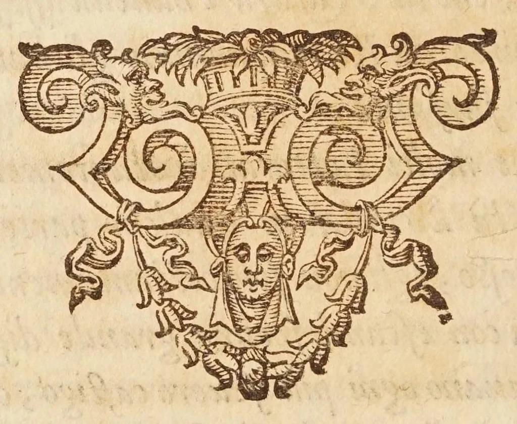 An illustration from De' ragguagli di Parnaso, 1614, leaf 350