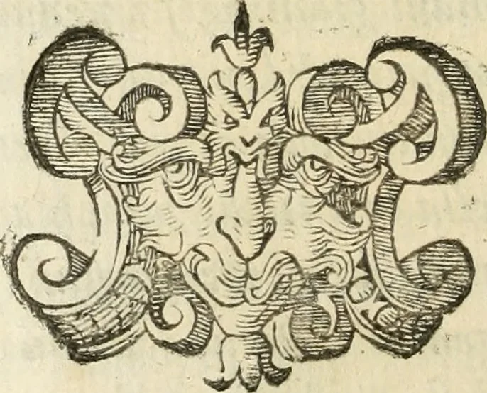 An illustration from De' ragguagli di Parnaso .., 1612, leaf 587