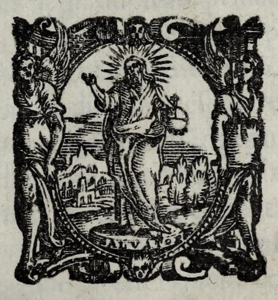 An illustration from De' ragguagli di Parnaso, 1614, leaf 5
