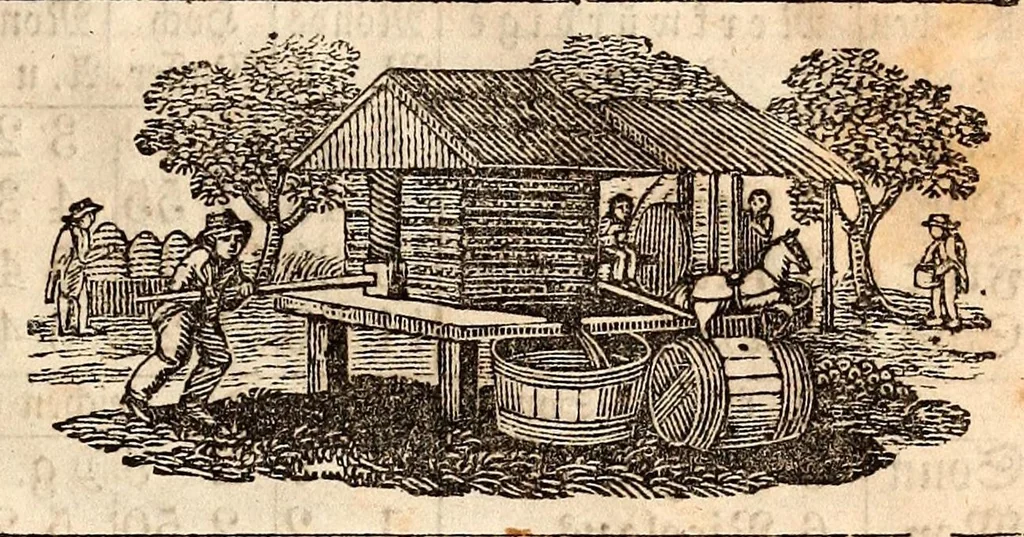 An illustration from Der alte Germantown-Kalender auf das Jahr 1858 : ... für den Pennsylvanischen Horizont und die angrenzenden Staaten berechnet, 1857, leaf 27