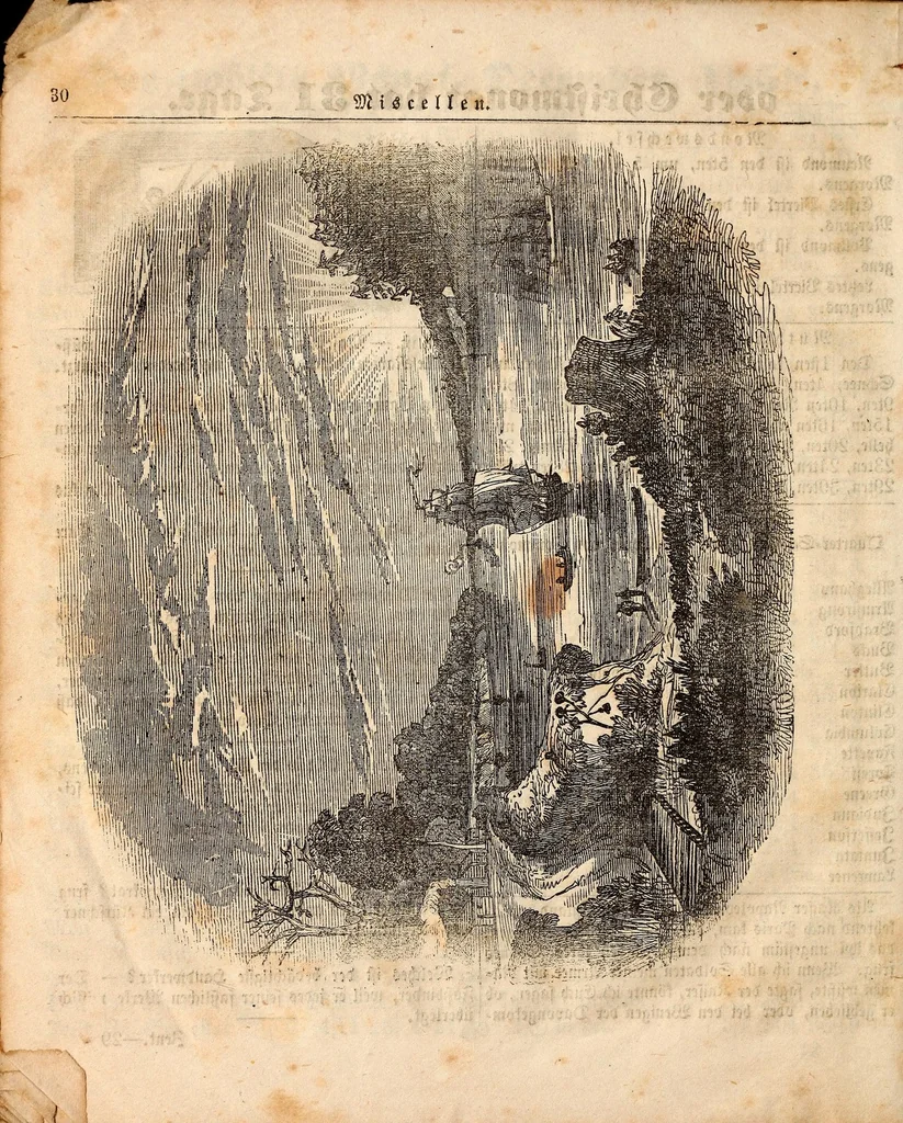 An illustration from Der alte Germantown-Kalender auf das Jahr 1858 : ... für den Pennsylvanischen Horizont und die angrenzenden Staaten berechnet, 1857, leaf 30