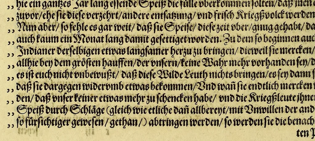 An illustration from Der ander Theyl, der newlich erfundenen Landtschafft Americae, von dreyen Schiffahrten, so die Frantzosen in Floridam (die gegen Nidergang gelegen) gethan. : Eine vnter dem Häuptmann H. Laudonniere, Anno 1564. Die ander vnter H. Ribald 1565. Die dritte, vnter H. Guorguesio 1567. geschehen. Mit Beschreibung vnd lebendiger Contrafactur, dieser Provintze, Gestalt, Sitten vnd Gebräuch der Wilden,, 1591, leaf 32