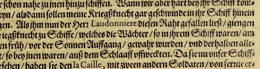 An illustration from Der ander Theyl, der newlich erfundenen Landtschafft Americae, von dreyen Schiffahrten, so die Frantzosen in Floridam (die gegen Nidergang gelegen) gethan. : Eine vnter dem Häuptmann H. Laudonniere, Anno 1564. Die ander vnter H. Ribald 1565. Die dritte, vnter H. Guorguesio 1567. geschehen. Mit Beschreibung vnd lebendiger Contrafactur, dieser Provintze, Gestalt, Sitten vnd Gebräuch der Wilden,, 1591, leaf 45