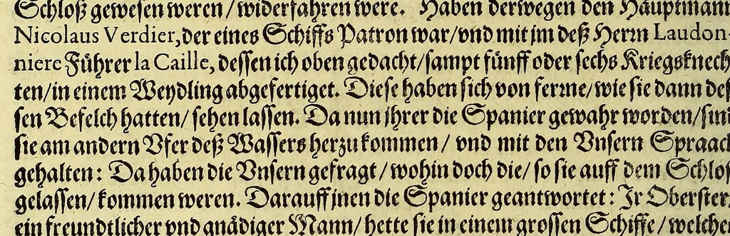 An illustration from Der ander Theyl, der newlich erfundenen Landtschafft Americae, von dreyen Schiffahrten, so die Frantzosen in Floridam (die gegen Nidergang gelegen) gethan. : Eine vnter dem Häuptmann H. Laudonniere, Anno 1564. Die ander vnter H. Ribald 1565. Die dritte, vnter H. Guorguesio 1567. geschehen. Mit Beschreibung vnd lebendiger Contrafactur, dieser Provintze, Gestalt, Sitten vnd Gebräuch der Wilden,, 1591, leaf 56