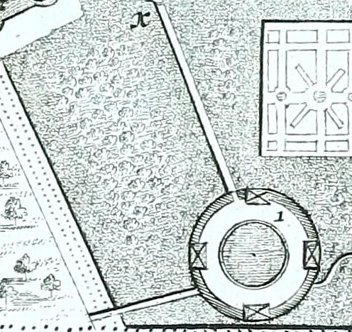 An illustration from Der auserlessneste und nach den Regeln der antiquen Bau-Kunst sowohl, als nach dem heutigen Gusto verneuerte Goldmann, als der rechtschaffenste Bau-Meister, oder die gantze Civil-Bau-Kunst : in unterschiedlichen vollständigen Anweisungen dergestalt abgehandelt, dass nicht leicht der geringste undeutliche Orth in der ehemahls edirten Goldmännischen Civil-Bau-Kunst befindlich, welcher nicht jetzo sattsam erkläret worden : alles auf das auffrichtigste mitgetheilet, 1721, leaf 168