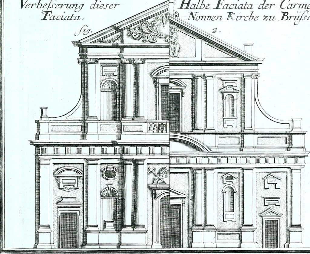 An illustration from Der auserlessneste und nach den Regeln der antiquen Bau-Kunst sowohl, als nach dem heutigen Gusto verneuerte Goldmann, als der rechtschaffenste Bau-Meister, oder die gantze Civil-Bau-Kunst : in unterschiedlichen vollständigen Anweisungen dergestalt abgehandelt, dass nicht leicht der geringste undeutliche Orth in der ehemahls edirten Goldmännischen Civil-Bau-Kunst befindlich, welcher nicht jetzo sattsam erkläret worden : alles auf das auffrichtigste mitgetheilet, 1721, leaf 186