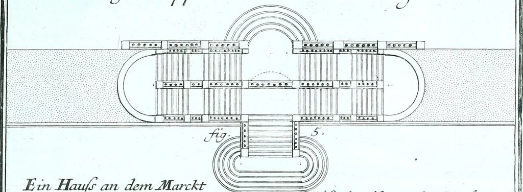 An illustration from Der auserlessneste und nach den Regeln der antiquen Bau-Kunst sowohl, als nach dem heutigen Gusto verneuerte Goldmann, als der rechtschaffenste Bau-Meister, oder die gantze Civil-Bau-Kunst : in unterschiedlichen vollständigen Anweisungen dergestalt abgehandelt, dass nicht leicht der geringste undeutliche Orth in der ehemahls edirten Goldmännischen Civil-Bau-Kunst befindlich, welcher nicht jetzo sattsam erkläret worden : alles auf das auffrichtigste mitgetheilet, 1721, leaf 188
