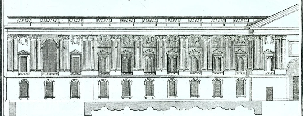 An illustration from Der auserlessneste und nach den Regeln der antiquen Bau-Kunst sowohl, als nach dem heutigen Gusto verneuerte Goldmann, als der rechtschaffenste Bau-Meister, oder die gantze Civil-Bau-Kunst : in unterschiedlichen vollständigen Anweisungen dergestalt abgehandelt, dass nicht leicht der geringste undeutliche Orth in der ehemahls edirten Goldmännischen Civil-Bau-Kunst befindlich, welcher nicht jetzo sattsam erkläret worden : alles auf das auffrichtigste mitgetheilet, 1721, leaf 194