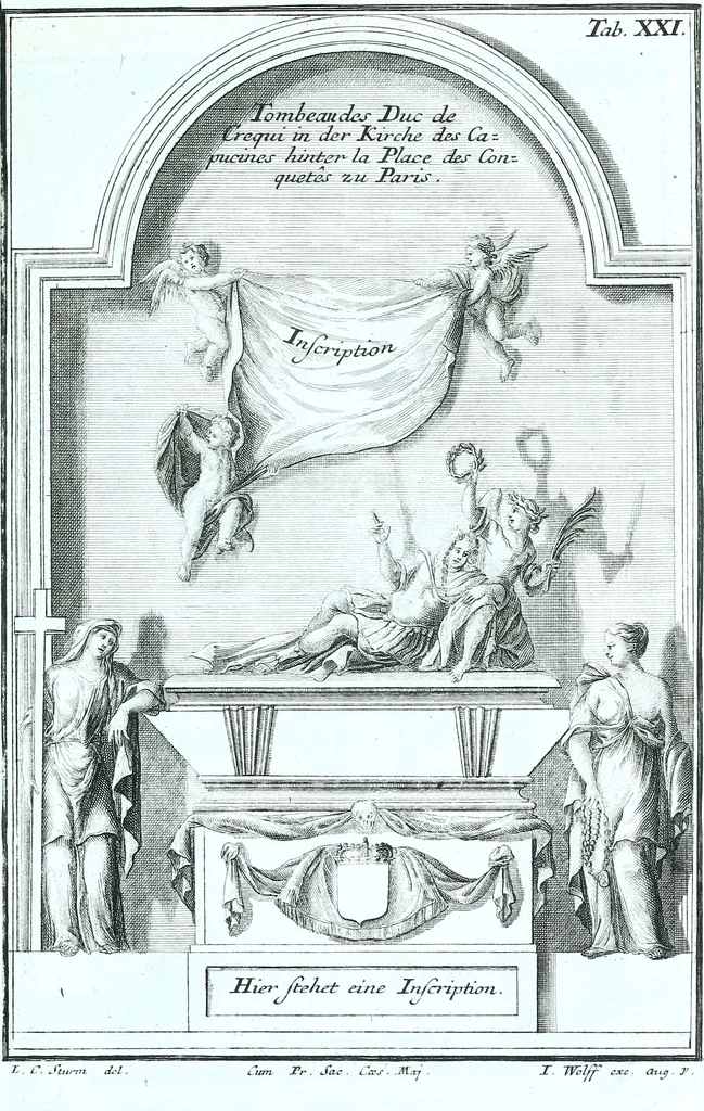 An illustration from Der auserlessneste und nach den Regeln der antiquen Bau-Kunst sowohl, als nach dem heutigen Gusto verneuerte Goldmann, als der rechtschaffenste Bau-Meister, oder die gantze Civil-Bau-Kunst : in unterschiedlichen vollständigen Anweisungen dergestalt abgehandelt, dass nicht leicht der geringste undeutliche Orth in der ehemahls edirten Goldmännischen Civil-Bau-Kunst befindlich, welcher nicht jetzo sattsam erkläret worden : alles auf das auffrichtigste mitgetheilet, 1721, leaf 196