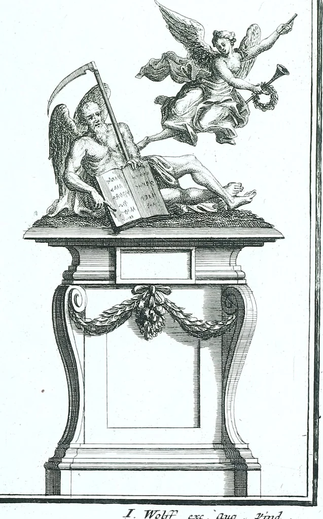 An illustration from Der auserlessneste und nach den Regeln der antiquen Bau-Kunst sowohl, als nach dem heutigen Gusto verneuerte Goldmann, als der rechtschaffenste Bau-Meister, oder die gantze Civil-Bau-Kunst : in unterschiedlichen vollständigen Anweisungen dergestalt abgehandelt, dass nicht leicht der geringste undeutliche Orth in der ehemahls edirten Goldmännischen Civil-Bau-Kunst befindlich, welcher nicht jetzo sattsam erkläret worden : alles auf das auffrichtigste mitgetheilet, 1721, leaf 202