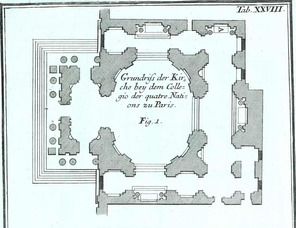 An illustration from Der auserlessneste und nach den Regeln der antiquen Bau-Kunst sowohl, als nach dem heutigen Gusto verneuerte Goldmann, als der rechtschaffenste Bau-Meister, oder die gantze Civil-Bau-Kunst : in unterschiedlichen vollständigen Anweisungen dergestalt abgehandelt, dass nicht leicht der geringste undeutliche Orth in der ehemahls edirten Goldmännischen Civil-Bau-Kunst befindlich, welcher nicht jetzo sattsam erkläret worden : alles auf das auffrichtigste mitgetheilet, 1721, leaf 210