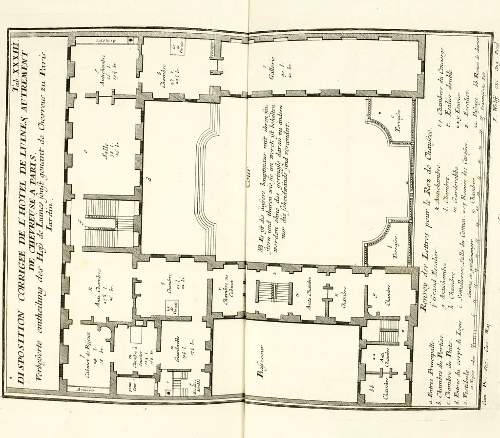An illustration from Der auserlessneste und nach den Regeln der antiquen Bau-Kunst sowohl, als nach dem heutigen Gusto verneuerte Goldmann, als der rechtschaffenste Bau-Meister, oder die gantze Civil-Bau-Kunst : in unterschiedlichen vollständigen Anweisungen dergestalt abgehandelt, dass nicht leicht der geringste undeutliche Orth in der ehemahls edirten Goldmännischen Civil-Bau-Kunst befindlich, welcher nicht jetzo sattsam erkläret worden : alles auf das auffrichtigste mitgetheilet, 1721, leaf 221