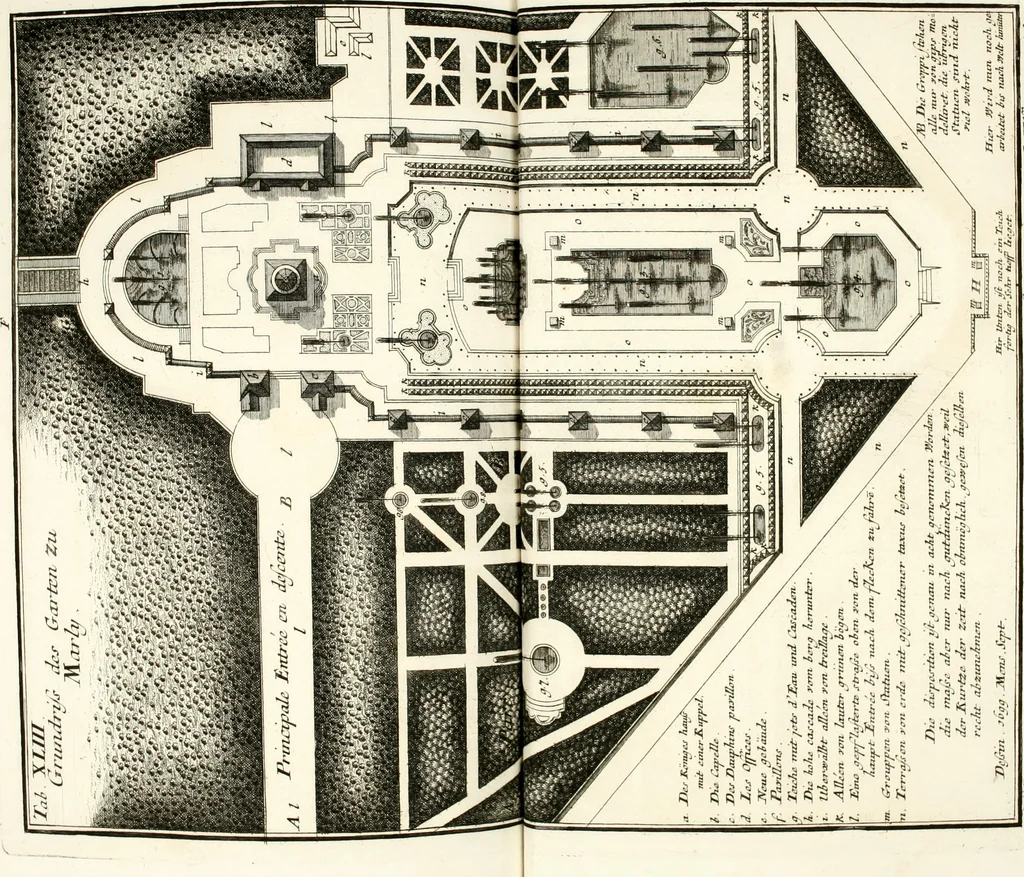 An illustration from Der auserlessneste und nach den Regeln der antiquen Bau-Kunst sowohl, als nach dem heutigen Gusto verneuerte Goldmann, als der rechtschaffenste Bau-Meister, oder die gantze Civil-Bau-Kunst : in unterschiedlichen vollständigen Anweisungen dergestalt abgehandelt, dass nicht leicht der geringste undeutliche Orth in der ehemahls edirten Goldmännischen Civil-Bau-Kunst befindlich, welcher nicht jetzo sattsam erkläret worden : alles auf das auffrichtigste mitgetheilet, 1721, leaf 241