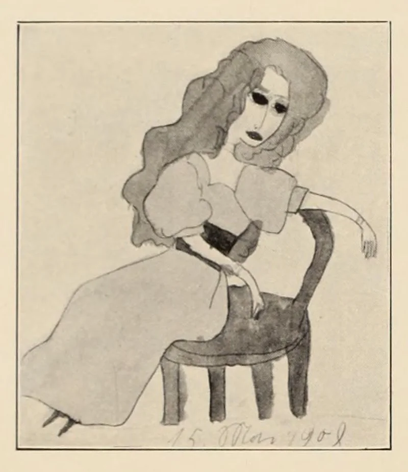 An illustration from Der Blaue Reiter, 1914, leaf 130