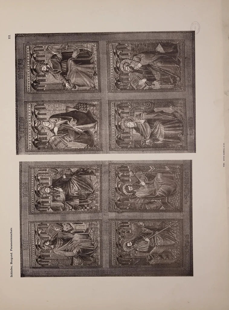 An illustration from Der burgundische Paramentenschatz de Ordens vom goldenen Vliesse : im Auftrage des hohen Oberstkammereramtes Sr. K. und K. Apost. Majestat hrsg, 1912, leaf 56