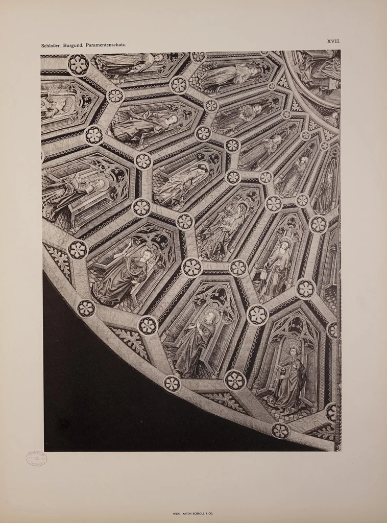 An illustration from Der burgundische Paramentenschatz de Ordens vom goldenen Vliesse : im Auftrage des hohen Oberstkammereramtes Sr. K. und K. Apost. Majestat hrsg, 1912, leaf 88