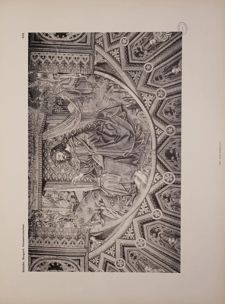 An illustration from Der burgundische Paramentenschatz de Ordens vom goldenen Vliesse : im Auftrage des hohen Oberstkammereramtes Sr. K. und K. Apost. Majestat hrsg, 1912, leaf 94