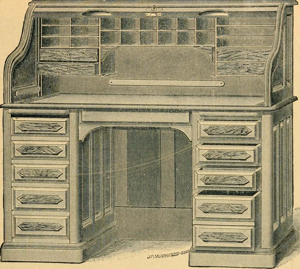 An illustration from Derby roll-top desk., 1886, leaf 10