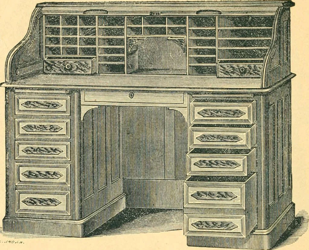 An illustration from Derby roll-top desk., 1886, leaf 15