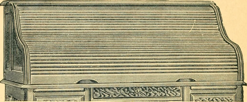An illustration from Derby roll-top desk., 1886, leaf 19