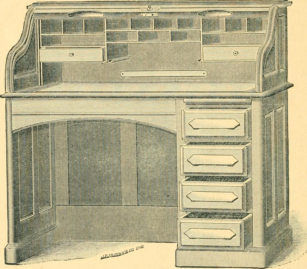 An illustration from Derby roll-top desk., 1886, leaf 7