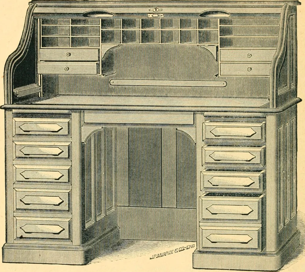 An illustration from Derby roll-top desk., 1886, leaf 9