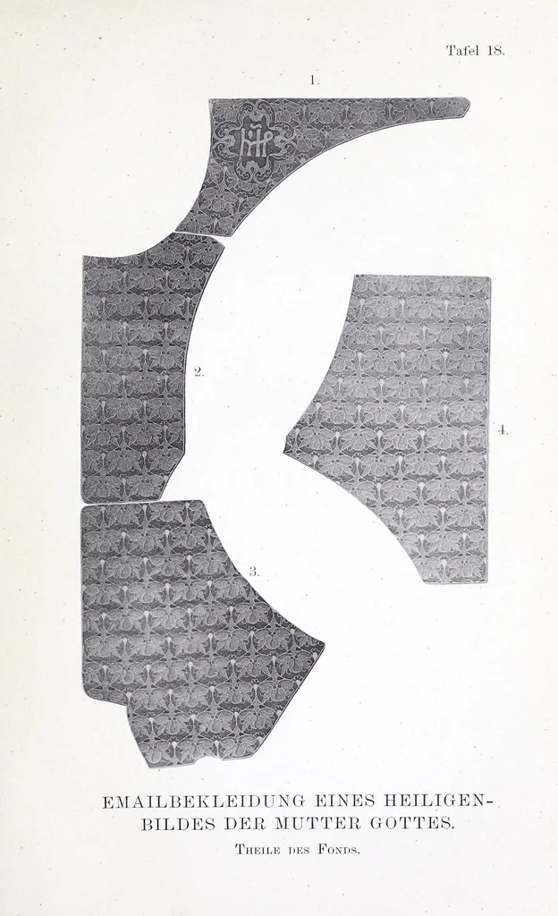 An illustration from Der byzantinische zellenschmelz, 1890, leaf 161
