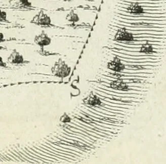 An illustration from De re ichnographica : cujus hodierna praxis exponitur, et propriis exemplis pluribus illustratur : inque varias, quae contingere possunt, ejusdem aberrationes, posito quoque calculo, inquiritur, 1751, leaf 138