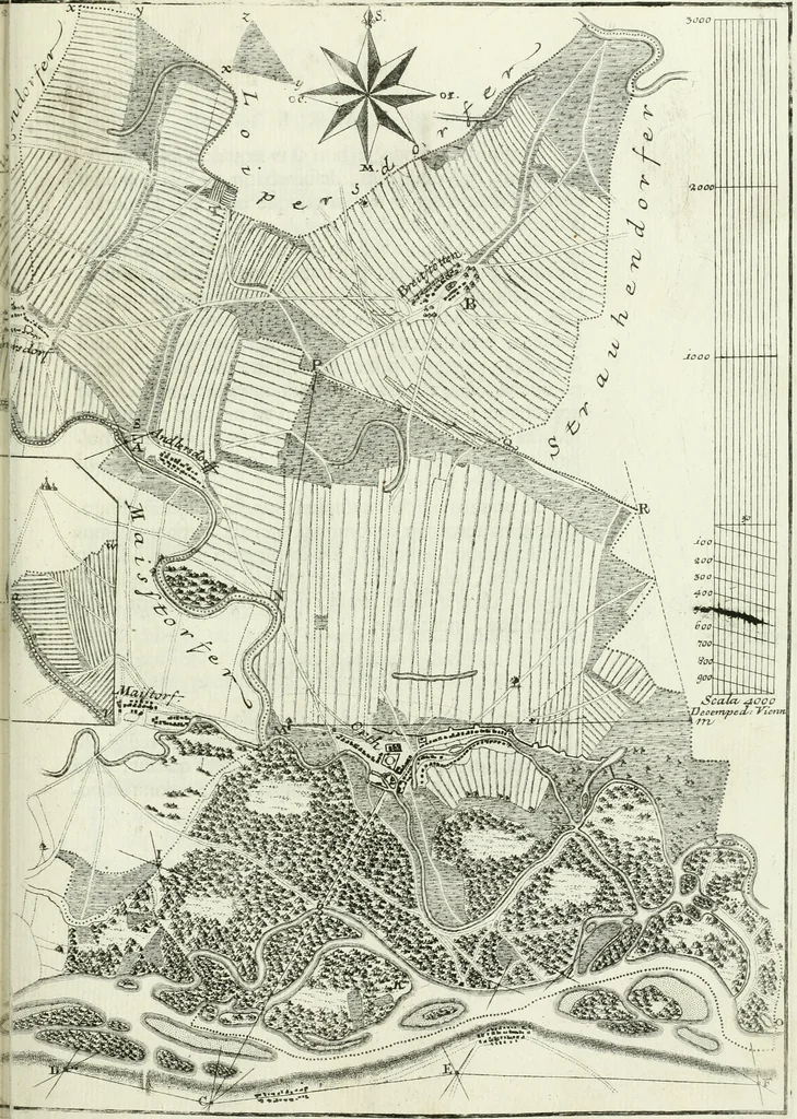 An illustration from De re ichnographica : cujus hodierna praxis exponitur, et propriis exemplis pluribus illustratur : inque varias, quae contingere possunt, ejusdem aberrationes, posito quoque calculo, inquiritur, 1751, leaf 150
