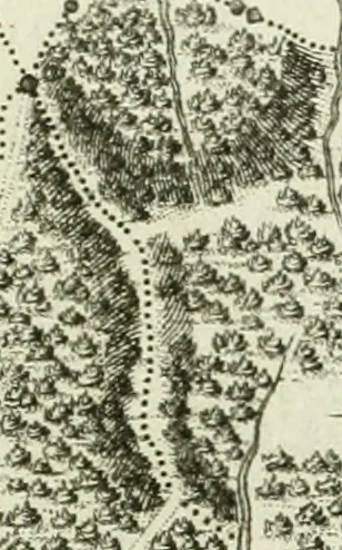 An illustration from De re ichnographica : cujus hodierna praxis exponitur, et propriis exemplis pluribus illustratur : inque varias, quae contingere possunt, ejusdem aberrationes, posito quoque calculo, inquiritur, 1751, leaf 158