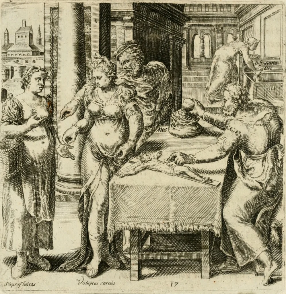 An illustration from De rervm vsv et abvsv, 1575, leaf 38