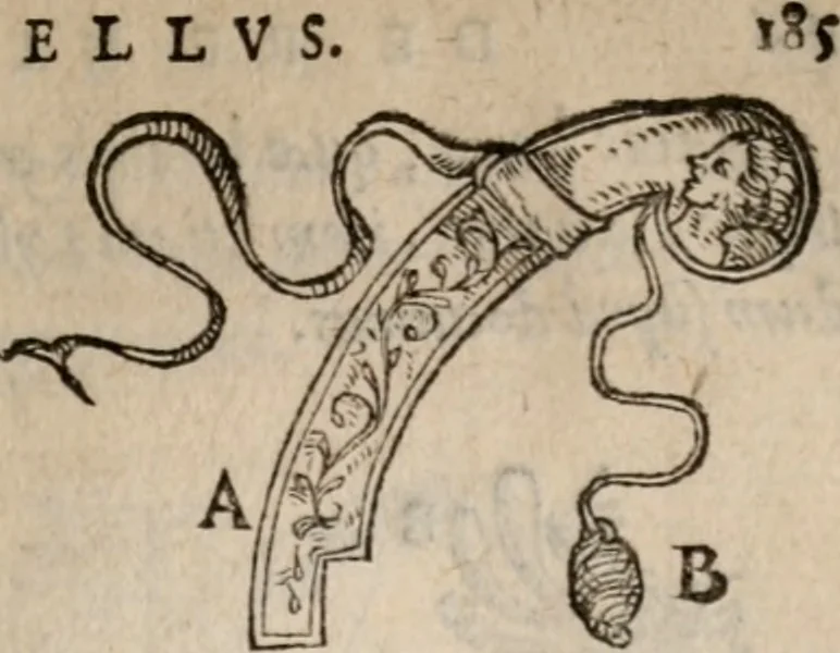 An illustration from De re vestiaria, vascularia & nauali, 1553, leaf 190