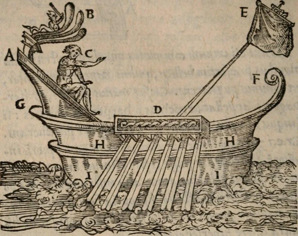 An illustration from De re vestiaria, vascularia & nauali, 1553, leaf 191