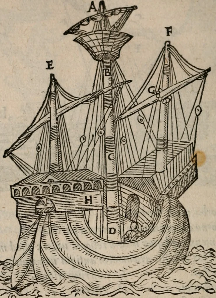 An illustration from De re vestiaria, vascularia & nauali, 1553, leaf 193