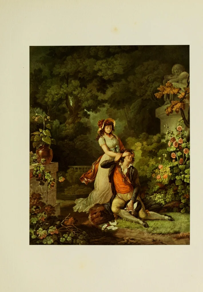 An illustration from Der französische Farbenstich des XVIII. Jahrhunderts, 1912, leaf 153