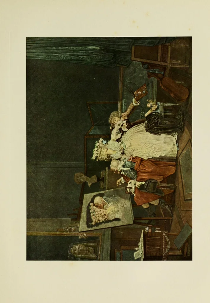 An illustration from Der französische Farbenstich des XVIII. Jahrhunderts, 1912, leaf 177