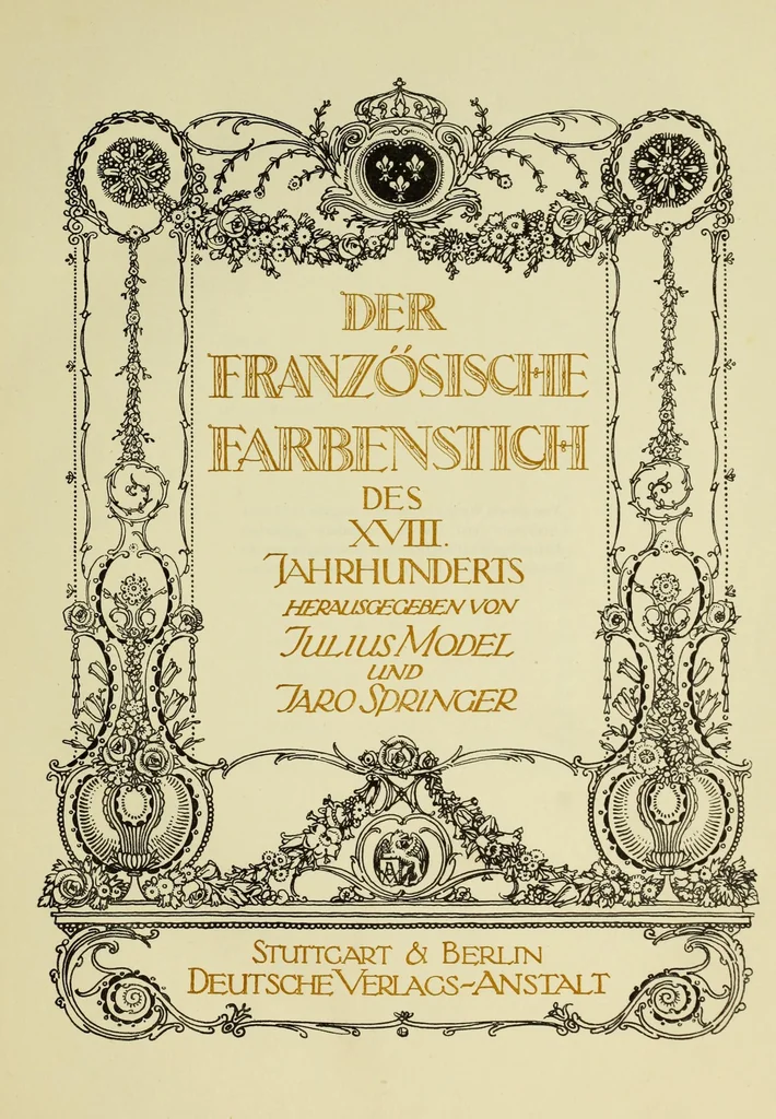 An illustration from Der französische Farbenstich des XVIII. Jahrhunderts, 1912, leaf 7