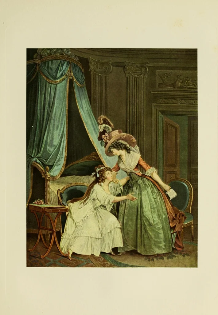 An illustration from Der französische Farbenstich des XVIII. Jahrhunderts, 1912, leaf 89