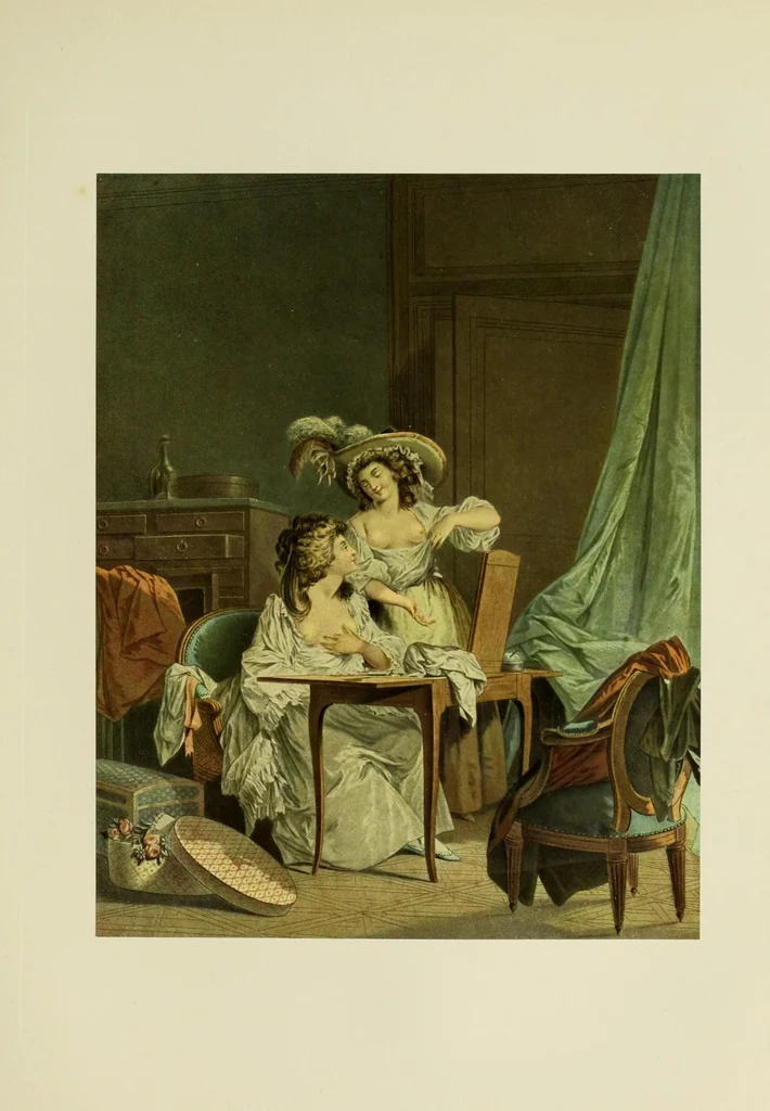 An illustration from Der französische Farbenstich des XVIII. Jahrhunderts, 1912, leaf 97