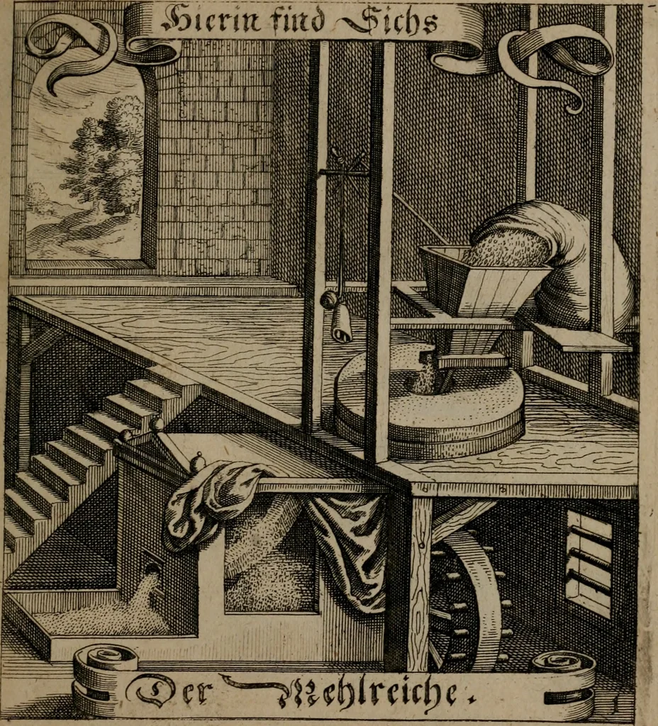 An illustration from Der Fruchtbringenden Geselschaft Nahmen, Vorhaben, Gemählde und Wörter : nach jedes Einnahme ordentlich in Kupfer gestochen, und in achtzeilige Reimgesetze verfasset, 1646, leaf 12