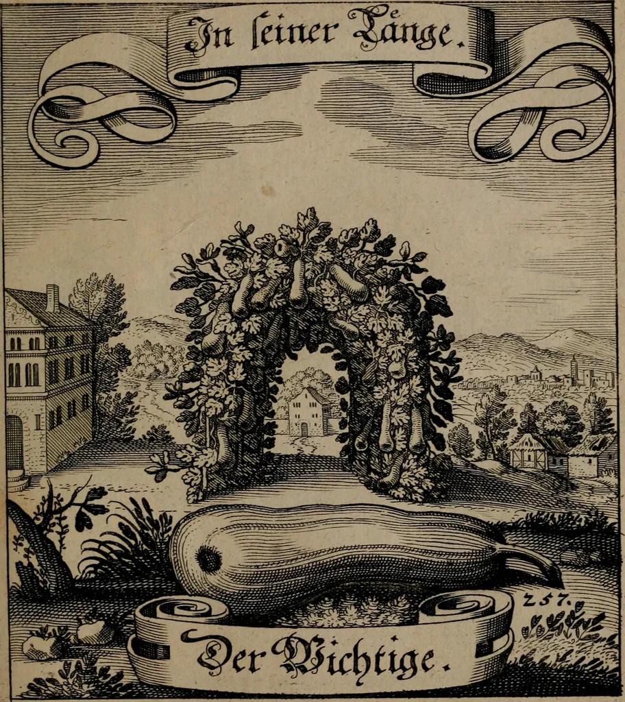 An illustration from Der Fruchtbringenden Geselschaft Nahmen, Vorhaben, Gemählde und Wörter : nach jedes Einnahme ordentlich in Kupfer gestochen, und in achtzeilige Reimgesetze verfasset, 1646, leaf 532