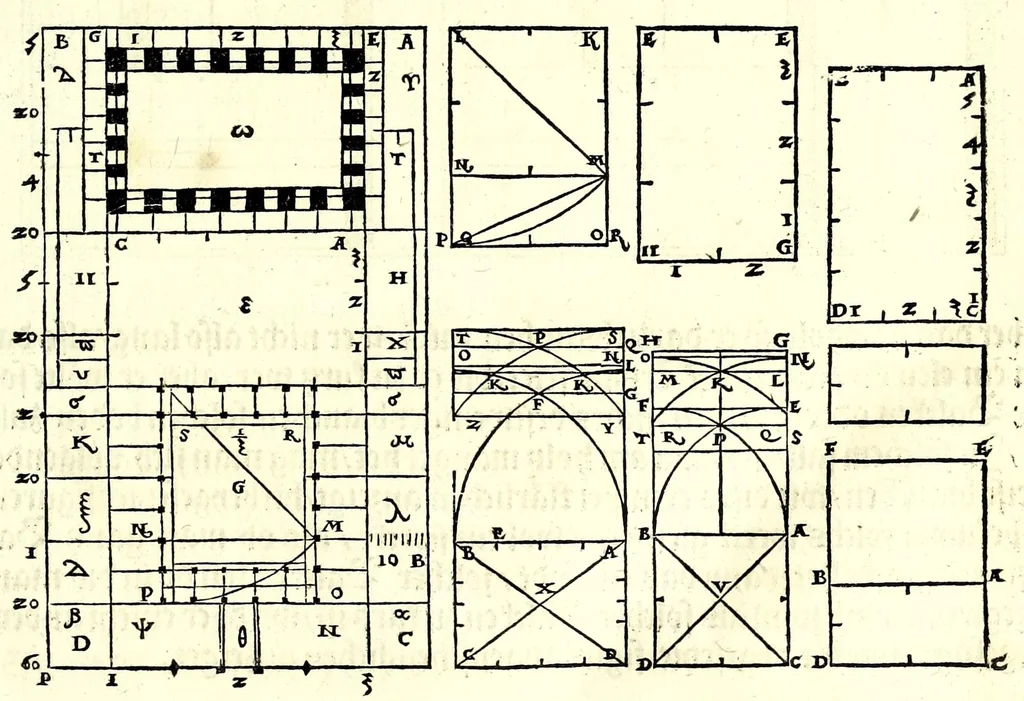 An illustration from Der furnembsten, notwendigsten, der gantzen Architectur angehörigen mathematischen vnd mechanischen Künst eygentlicher Bericht : vnd vast klare, verstendliche Vnterrichtung, zu rechtem Verstandt der Lehr Vitruuij, in drey furneme Bücher abgetheilet : als, Der newen Perspectiua ... : der Geometrischen Büxenmeisterey, vnd Geometrischen Messung ..., 1547, leaf 65