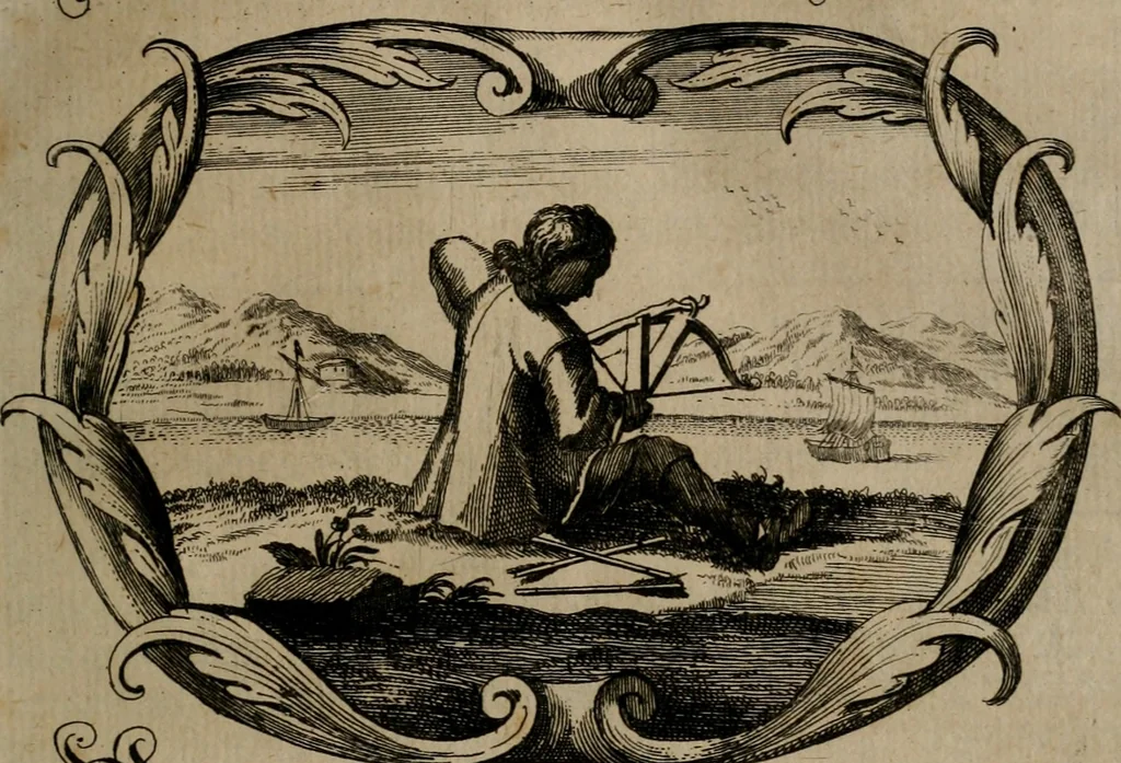 An illustration from Der geistliche Seelen-Artzt, versehen mit General-Artzney : wieder alle erdenckliche Melancholey, auf den jetzigen Welt-Stand gerichtet : auss dem Grund göttlicher H. Schrifft, der Heiligen Vätter Lehr und Sententzen, ausserlesenen Spruchwörtern, welt-geistlichen Aphorismis, medicinalischen Haupt-Regeln, kurtzen Historien, raren Gleichnüssen, und trostreichen Sitten-Lehren : von der Gedult in Wiederwärtigkeiten, Verfolgungen, Creutz und Leyden, durch nützliche Recipe vorgeschreibeu [sic] ..., 1700, leaf 118