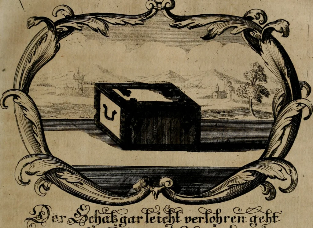 An illustration from Der geistliche Seelen-Artzt, versehen mit General-Artzney : wieder alle erdenckliche Melancholey, auf den jetzigen Welt-Stand gerichtet : auss dem Grund göttlicher H. Schrifft, der Heiligen Vätter Lehr und Sententzen, ausserlesenen Spruchwörtern, welt-geistlichen Aphorismis, medicinalischen Haupt-Regeln, kurtzen Historien, raren Gleichnüssen, und trostreichen Sitten-Lehren : von der Gedult in Wiederwärtigkeiten, Verfolgungen, Creutz und Leyden, durch nützliche Recipe vorgeschreibeu [sic] ..., 1700, leaf 170