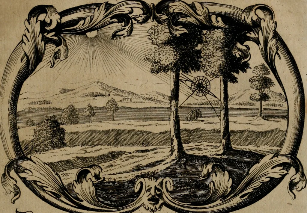 An illustration from Der geistliche Seelen-Artzt, versehen mit General-Artzney : wieder alle erdenckliche Melancholey, auf den jetzigen Welt-Stand gerichtet : auss dem Grund göttlicher H. Schrifft, der Heiligen Vätter Lehr und Sententzen, ausserlesenen Spruchwörtern, welt-geistlichen Aphorismis, medicinalischen Haupt-Regeln, kurtzen Historien, raren Gleichnüssen, und trostreichen Sitten-Lehren : von der Gedult in Wiederwärtigkeiten, Verfolgungen, Creutz und Leyden, durch nützliche Recipe vorgeschreibeu [sic] ..., 1700, leaf 178