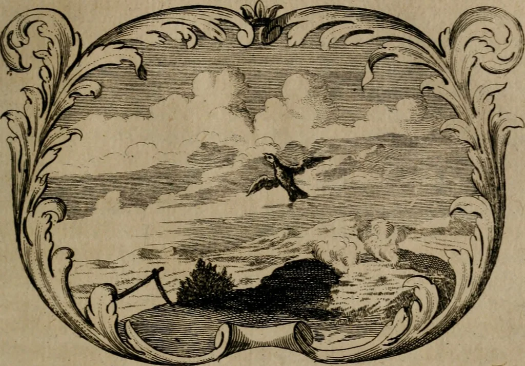 An illustration from Der geistliche Seelen-Artzt, versehen mit General-Artzney : wieder alle erdenckliche Melancholey, auf den jetzigen Welt-Stand gerichtet : auss dem Grund göttlicher H. Schrifft, der Heiligen Vätter Lehr und Sententzen, ausserlesenen Spruchwörtern, welt-geistlichen Aphorismis, medicinalischen Haupt-Regeln, kurtzen Historien, raren Gleichnüssen, und trostreichen Sitten-Lehren : von der Gedult in Wiederwärtigkeiten, Verfolgungen, Creutz und Leyden, durch nützliche Recipe vorgeschreibeu [sic] ..., 1700, leaf 326