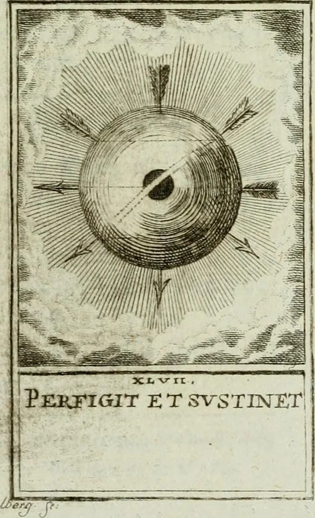 An illustration from Der gottseligen Frau La Mothe Guyon geisterhebende Beschäftigungen des Herzens mit Gott durch die lebendige Erfahrungs-Erkenntnis der göttlichen Liebe, oder, Die Geheimnisse des innwendigen Christenthums, geoffenbaret in der Schule der himmlischen Weisheit : Auszüge aus sämtlichen poetischen Schriften der seligen Frau, zur Beförderung des inneren Lebens, 1802, leaf 109
