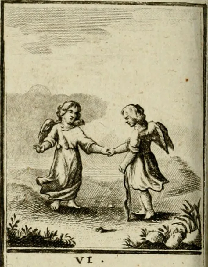 An illustration from Der gottseligen Frau La Mothe Guyon geisterhebende Beschäftigungen des Herzens mit Gott durch die lebendige Erfahrungs-Erkenntnis der göttlichen Liebe, oder, Die Geheimnisse des innwendigen Christenthums, geoffenbaret in der Schule der himmlischen Weisheit : Auszüge aus sämtlichen poetischen Schriften der seligen Frau, zur Beförderung des inneren Lebens, 1802, leaf 140