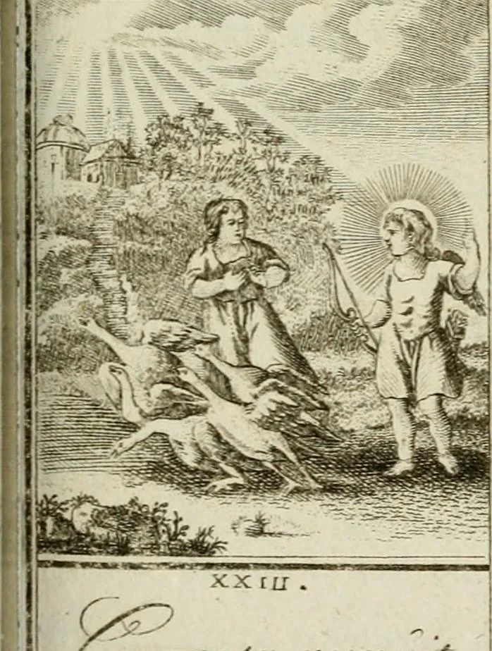 An illustration from Der gottseligen Frau La Mothe Guyon geisterhebende Beschäftigungen des Herzens mit Gott durch die lebendige Erfahrungs-Erkenntnis der göttlichen Liebe, oder, Die Geheimnisse des innwendigen Christenthums, geoffenbaret in der Schule der himmlischen Weisheit : Auszüge aus sämtlichen poetischen Schriften der seligen Frau, zur Beförderung des inneren Lebens, 1802, leaf 171